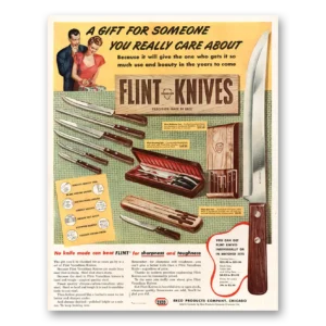 1947 Flint Knives Print Ad | Gift For Someone