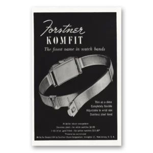 1947 Forstner Print Ad | Watch Bands
