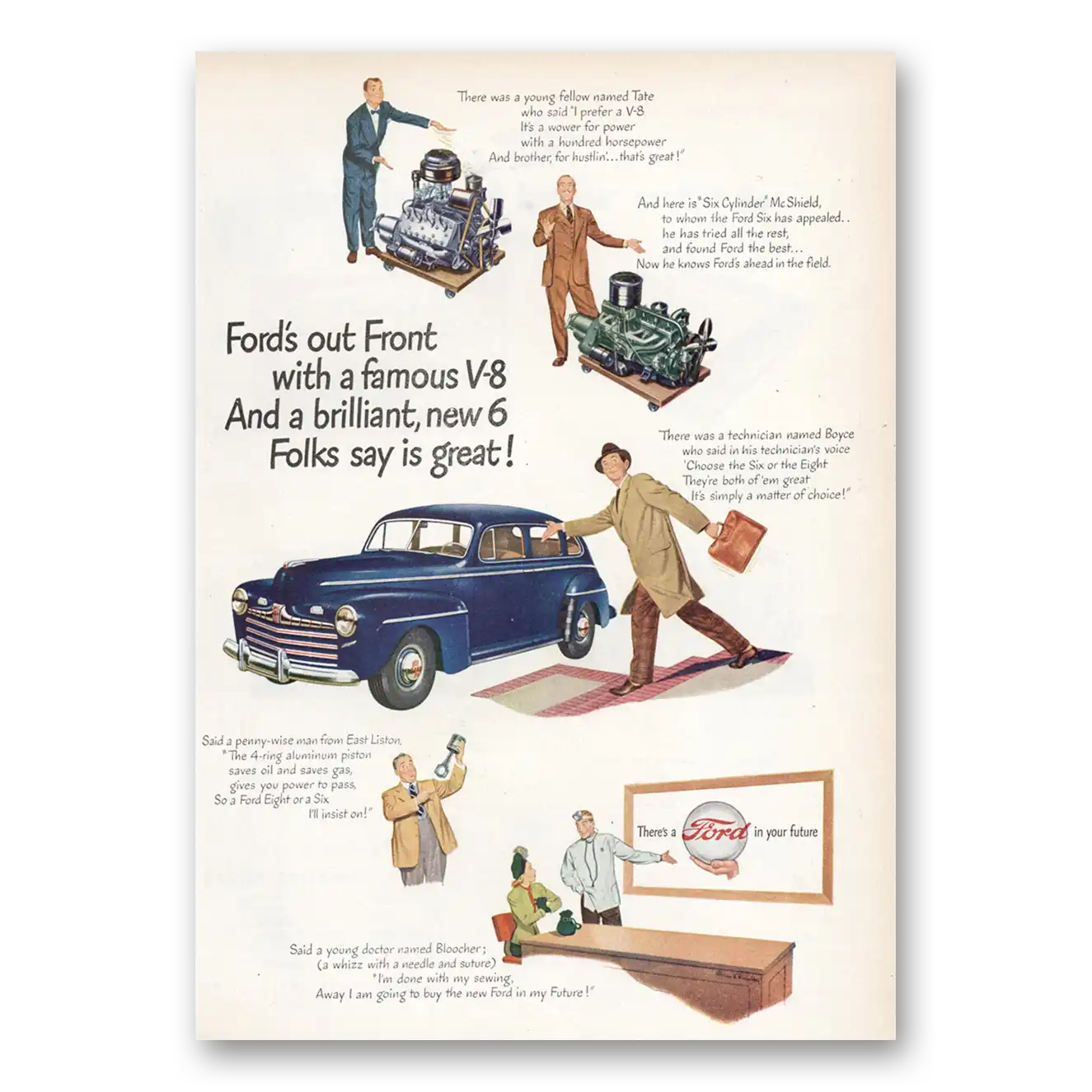 1947 Ford Print Ad | Brilliant