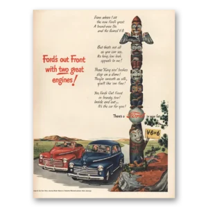1947 Ford Print Ad | Two Great Engines