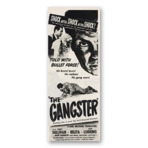 1947 The Gangster Movie Promo Print Ad | Barry Sulllivan