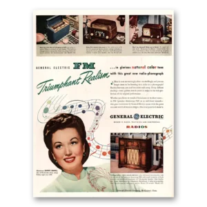 1947 General Electric Radio Print Ad | Ginny Simms