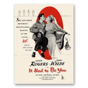 1947 It Had To Be You Movie Promo Print Ad | Ginger Rogers