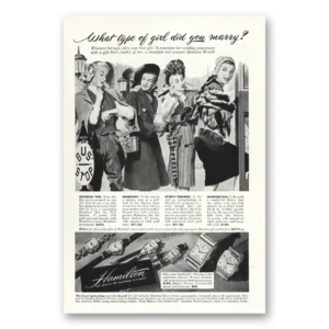 1947 Hamilton Watch Print Ad | Did You Marry