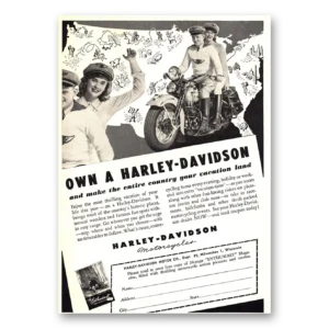 1947 Harley Davidson Print Ad | Harley Davidson