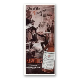 1947 Harwoods Canadian Whisky Print Ad | One Treasures