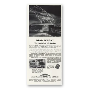1947 Haskelite Structural Materials Print Ad | Dead Weight