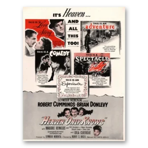 1947 Heaven Only Knows Movie Promo Print Ad | Robert Cummings