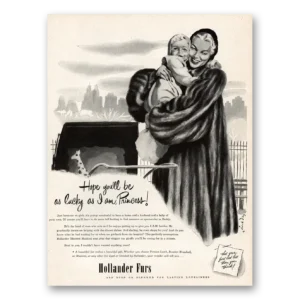1947 Hollander Furs Print Ad | Princess