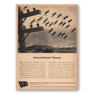 1947 ITT International Telephone Print Ad | International Chorus