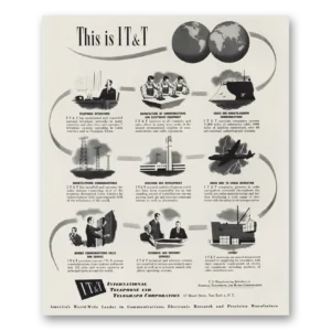 1947 ITT International Telephone Print Ad | This Is Itt