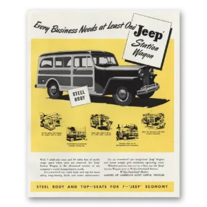 1947 Jeep Station Wagon Print Ad | At Least One
