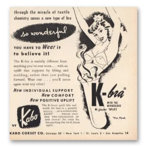 1947 K Bra Print Ad | So Wonderful