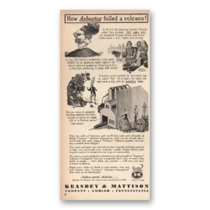 1947 Keasbey & Mattison Print Ad | Mt Vesuvius
