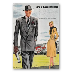 1947 Kuppenheimer Clothes Print Ad | Just Flew Into Picture