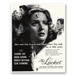 1947 The Locket Movie Promo Print Ad | Laraine Day