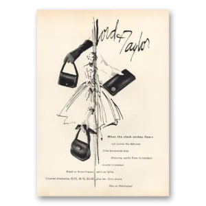 1947 Lord & Taylor Print Ad | Clock Strikes Five