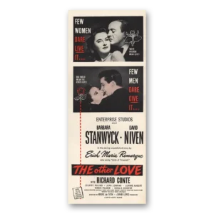 1947 The Other Love Movie Promo Print Ad | Barbara Stanwyck