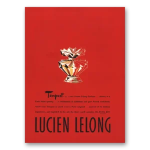 1947 Tempest Perfume Print Ad | Paris Salon