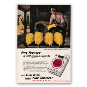1947 Lucky Strike Cigarettes Print Ad | Grading Tobacco