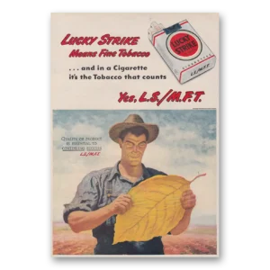 1947 Lucky Strike Cigarettes Print Ad | Tobacco Counts