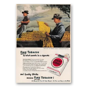 1947 Lucky Strike Cigarettes Print Ad | Tobacco Auction