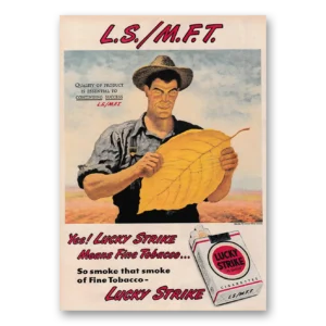 1947 Lucky Strike Cigarettes Print Ad | Fine Tobacco