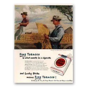 1947 Lucky Strike Cigarettes Print Ad | Tobacco Auction