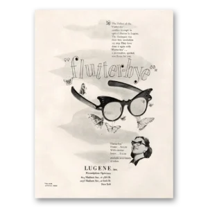 1947 Flutter Bye Glasses Print Ad | Another Triumph