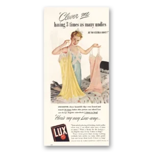 1947 Lux Soap Print Ad | Clever Me