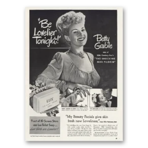 1947 Lux Soap Print Ad | Betty Grable