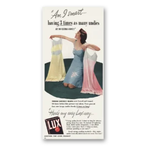 1947 Lux Soap Print Ad | Am I Smart