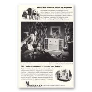 1947 Magnavox Aegean Television Print Ad | Thrill Music