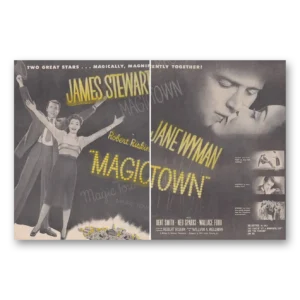 1947 Magic Town Movie Promo Print Ad | Jane Wyman
