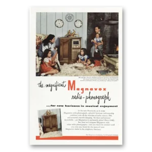 1947 Magnavox Radio Phonograph Print Ad | Hopkins Family