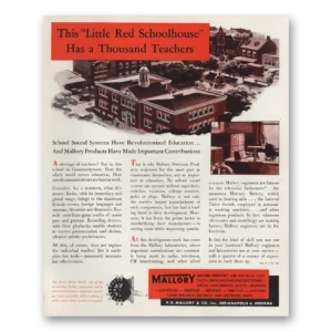 1947 Mallory Print Ad | Red Schoolhouse