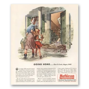 1947 Mathieson Chemicals Print Ad | East St Louis