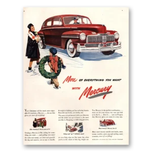 1947 Mercury Print Ad | Christmas