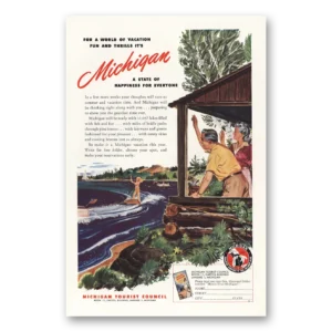 1947 Michigan Print Ad | State Happiness