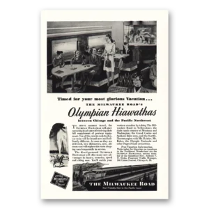 1947 Milwaukee Road Print Ad | Olympian Hiawathas