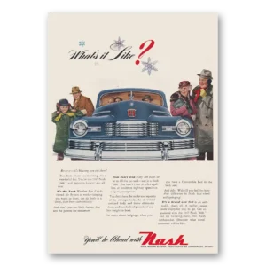 1947 Nash Motors Print Ad | Snowflakes