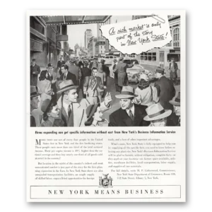 1947 New York Print Ad | Rich Market