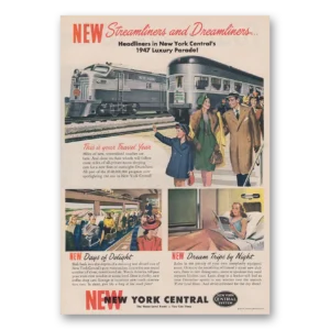 1947 New York Central Print Ad | Luxury Parade