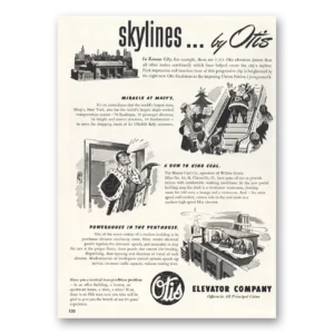 1947 Otis Elevator Print Ad | Skylines Kansas City