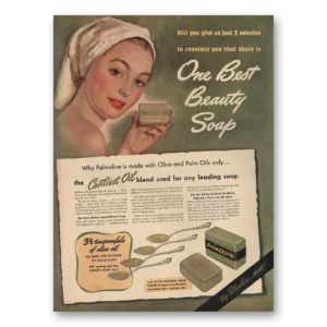 1947 Palmolive Soap Print Ad | Beauty Soap