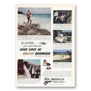 1947 Pan Am Print Ad | Bermuda