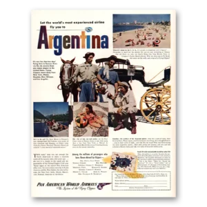 1947 Pan Am Print Ad | Argentina