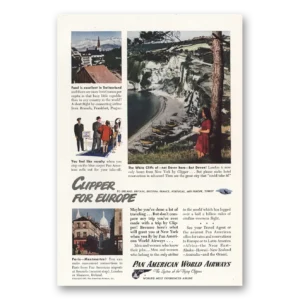 1947 Pan Am Print Ad | World Airlines