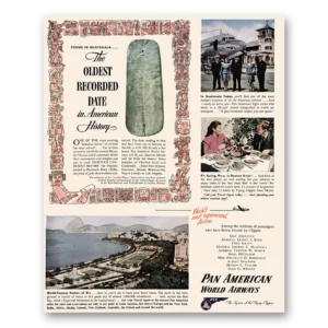 1947 Pan Am Print Ad | Recorded Date