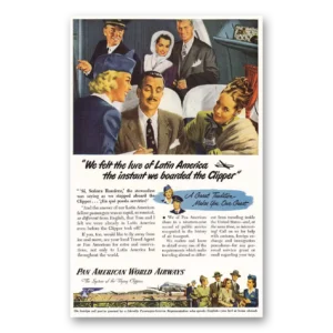 1947 Pan Am Print Ad | Latin America
